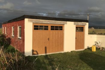 Ryterna insulated side hinged door and a matching garage side door both glazed